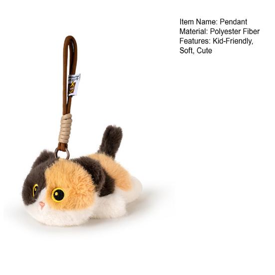 Cute Cat Plush Keychain, Stuffed Animal Kitten Pendant, Soft Fluffy Bag Charm for Backpack Purse, Adorable Gift for Kids Girls