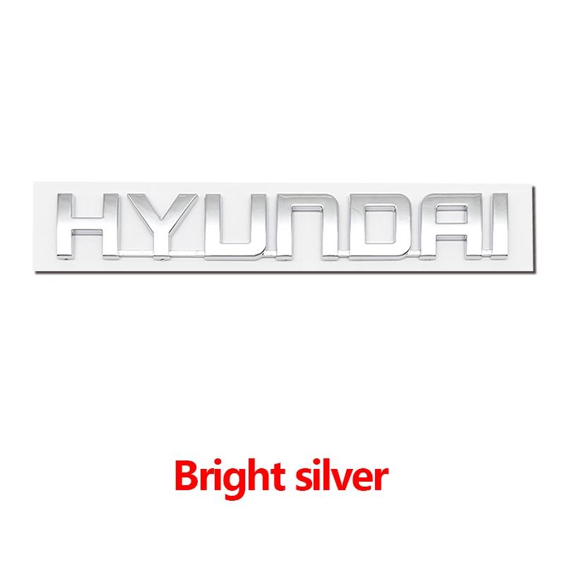 3D ABS Car Letter Logo Sticker Tail Bumper Badge Auto Rear Trunk Emblem Decals For Hyundai Accent Santafe Sonata IX35 I20 I30 TT36