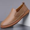 Mens Leather Shoes Slip On Soft Loafers Non Slip Breathable Driving Flats Spring Walking Office Work Shoes Mocassin Homme