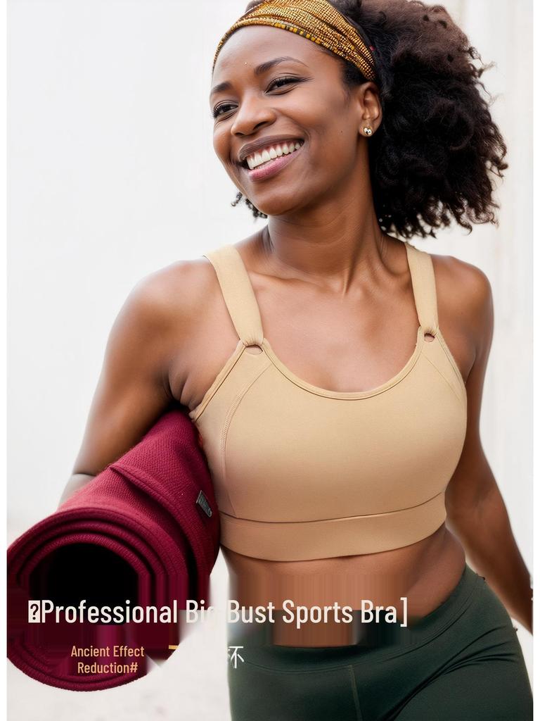 High-Impact Anti-Sag Sports Bra for Women – Shockproof, Plus Size, Beautiful Back, One-Piece Cup Design.