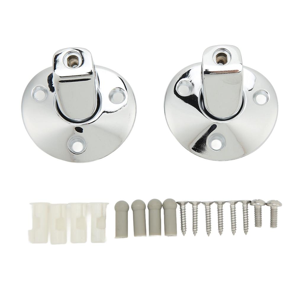 Car Sun Visor Support Brackets with Screw Bushing Chrome Plating Replacement for Camaro 1967‑1969