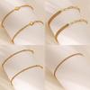 Stainless Steel Chain Anklet Bracelet Gold Color Anti Fading Foot Anklets Summer Beach Vacation Accessories Simple Jewelry Gift