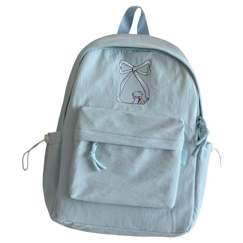 Schoolbag New Female College Student High Value Lightweight Versatile Bow Junior High School Student Schoolbag Fresh Large Capacity Backpack