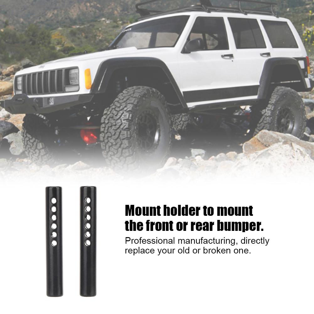 2Pcs Metal Front Back Bumper Mount Holder Support Frame Cylindrical for Axial SCX 110 RC Car