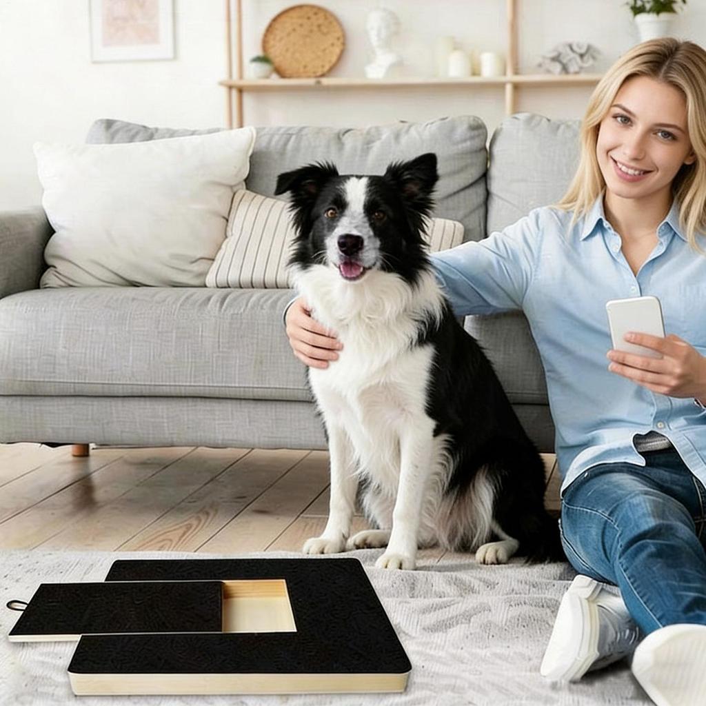 Wooden Dog Scratching Board With Drawable Sandpaper Pull-Out Pet Nail Grinder Cuttable Adhesive Nail Scratcher Board For Dogs