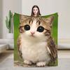 Explosion Toilet Meowl Cat Warm Soft Blanket Novelty Plane Travel Throw Blanket Couch Bed Flannel Bedspread Sofa Bed Cover