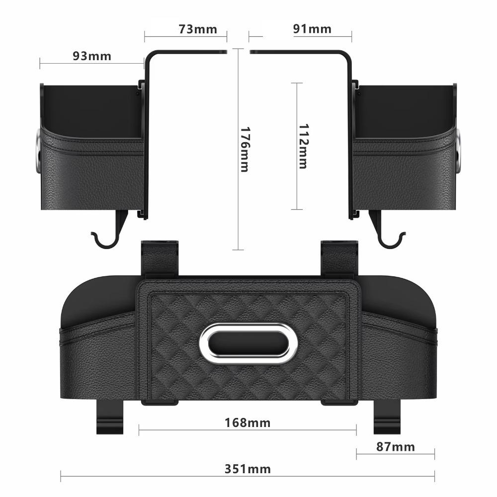 ABS Storage Box Hanging Auto Interior Decoration New Car Backseat Organizer  Travel Accessories