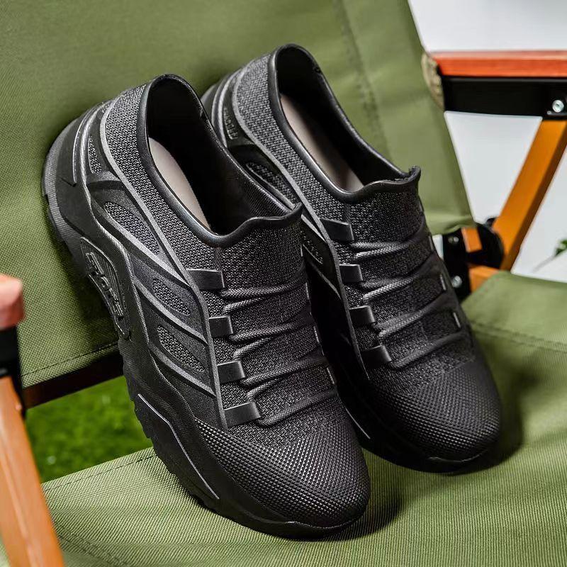 Fashion Outdoor Rain Shoes Men's Non-Slip Low Top Outdoor Rain Shoes Waterproof Non-slip Male Wear-resistant Kitchen Garden Work Shoes