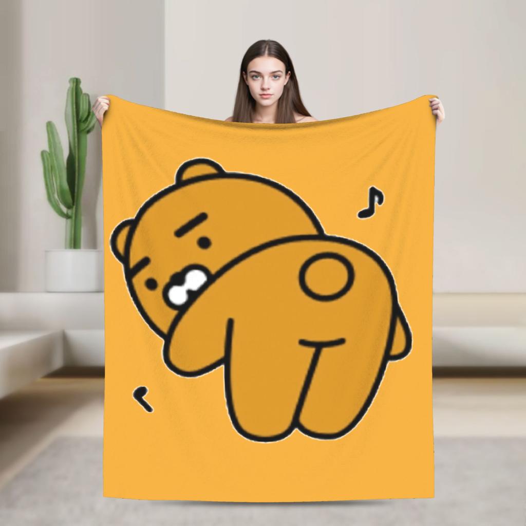 K-Kakaos F-Friends Plush Blanket Kids Flannel Throw Blanket For Couch Chair Soft Custom Quality Bedspread Gift Idea