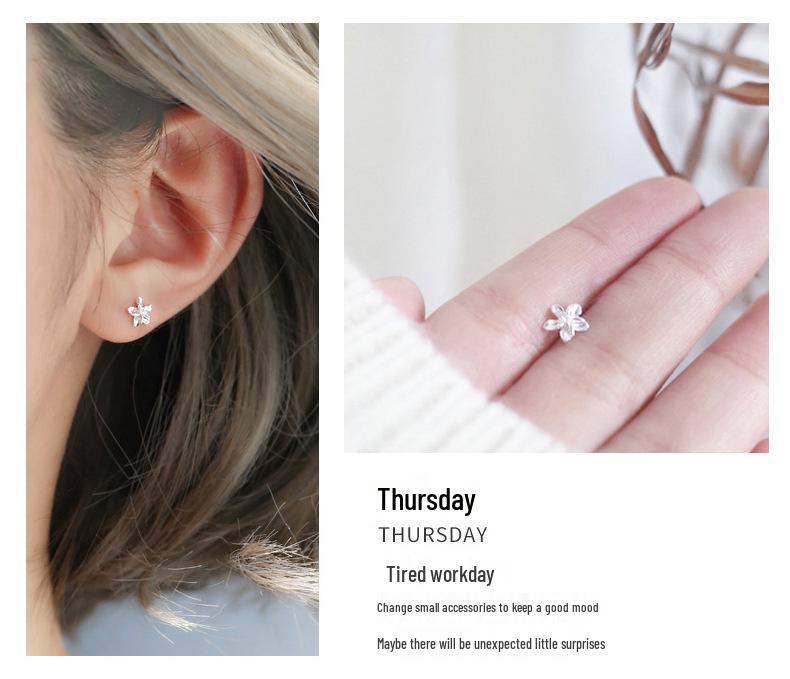 Sterling Silber Damen Ohrclips und Ohrstecker Set - Perfekt für Wochentage, Geburtstage oder Weihnachtsgeschenke.