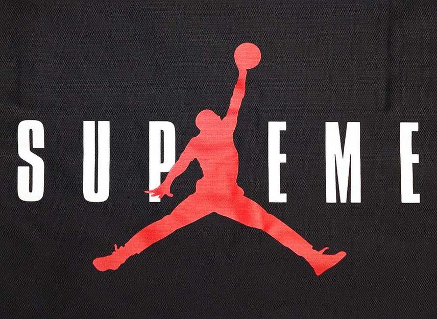 Geantă cu șnur Supreme Jordan Negru