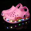 Summer Baby Girls Led Light Sandals Cute Cartoon Children's Casual Shoes Anti-slip Kids Beach Shoes Outdoor Shoes
