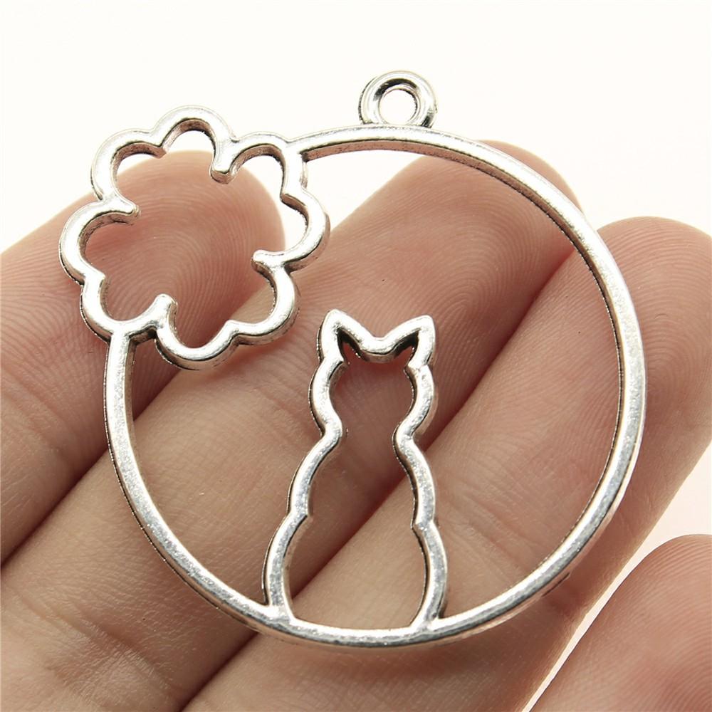 10pcs Clock Rabbit Charms For Jewelry Making Antique Bronze Silver Color Pendants Making DIY Handmade Tibetan Fit Jewelry