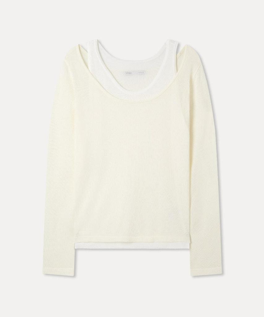 MIXXO Two-Tone Layered Knit Re Kag55Ss_Miwkag70Qt