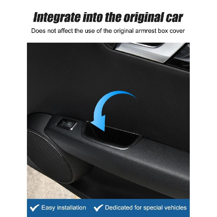 Rear Door Storage Barrel Container Tray Car Door Storage Box Door Handle Insert Organizer For Benz C Class W204 S204 2008-2014