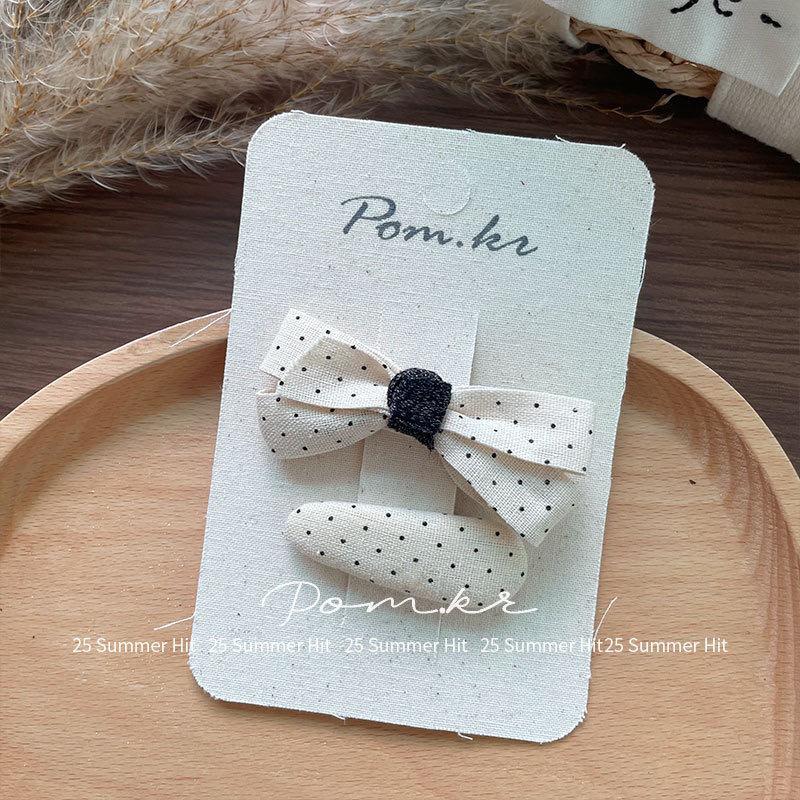 Korean Style Bow Lace Flower Polka Dot Snap Clip for Girls - 2025 Collection