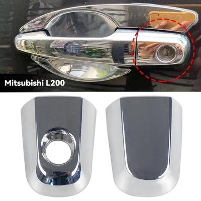 1Pc Car Rear Door Handle Protective Cover Decoration Outside Modification ABS Chrome Handle Cover Fitment For Mitsubishi L200 2005-2015 Right Left