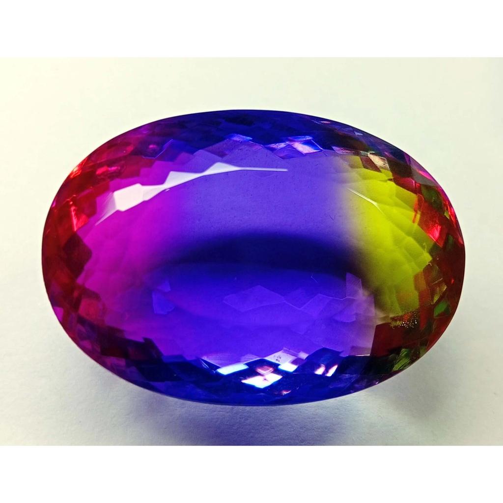 Fabulous Natural Tourmaline Bi-Color 79-80 Ct Oval Cut Certified Loose Gemstone