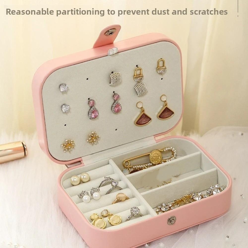 Multi-layer Earring Storage Case PU Leather Ornaments Storage Case Jewelry Box Women's Jewelry