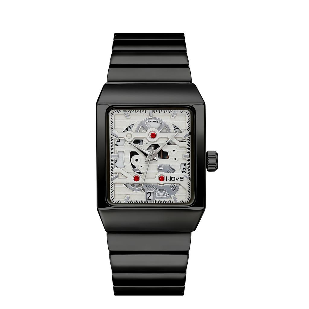 Langjue Hollow Men'S Fashion Watch Square Watch Casual Versatile Men'S Quartz Watch