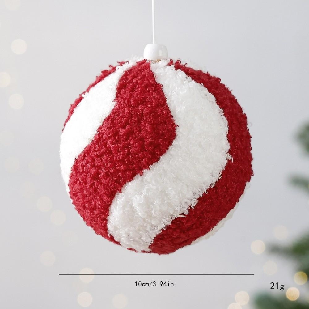 Plush Surface Christmas Tree Pendant 10CM Hanging Balls Ornament Christmas Tree