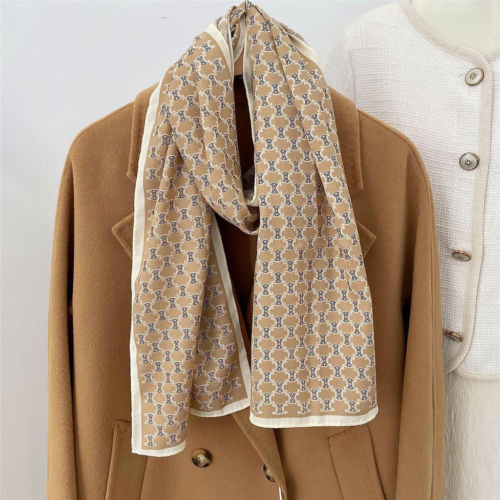 Herringbone Velvet Scarf: Winter, Versatile, Thickened, Hand-Rolled Edges, Small & Long