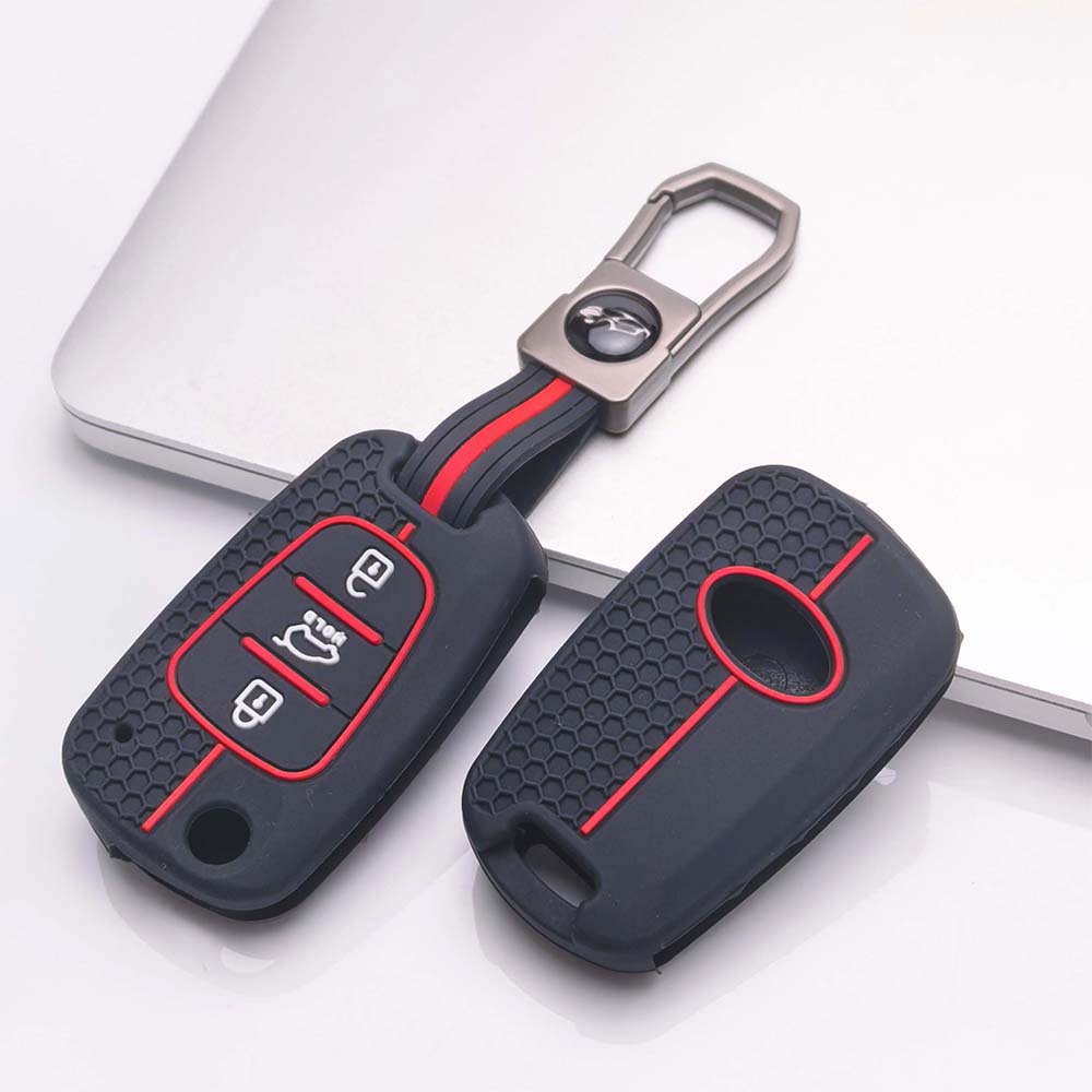 Key Fob Cover for Hyundai with Keychain Anti-Scratch Guard Shockproof Protection Soft Grip Texture Responsive Button Touch Dust Resistant Cover