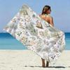 Vintage Watercolor Floral Beach Towel Patterned Sunscreen And Windproof Suitable For Swimming Pool Camping Travel