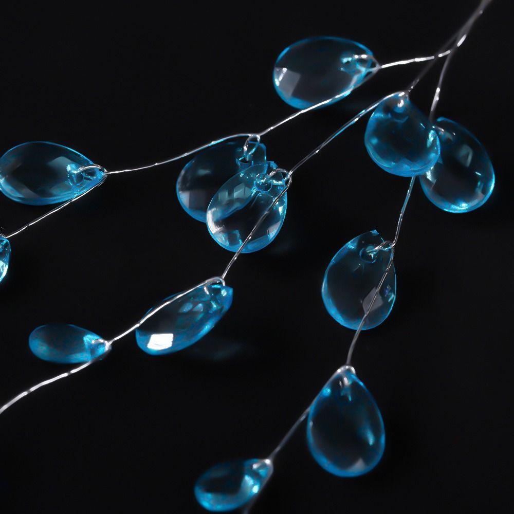 50 STÜCKE Braut Tiara Kristall Knospenzweige Hochzeitsfeier Kristallblume Künstlicher Strauß Weiß