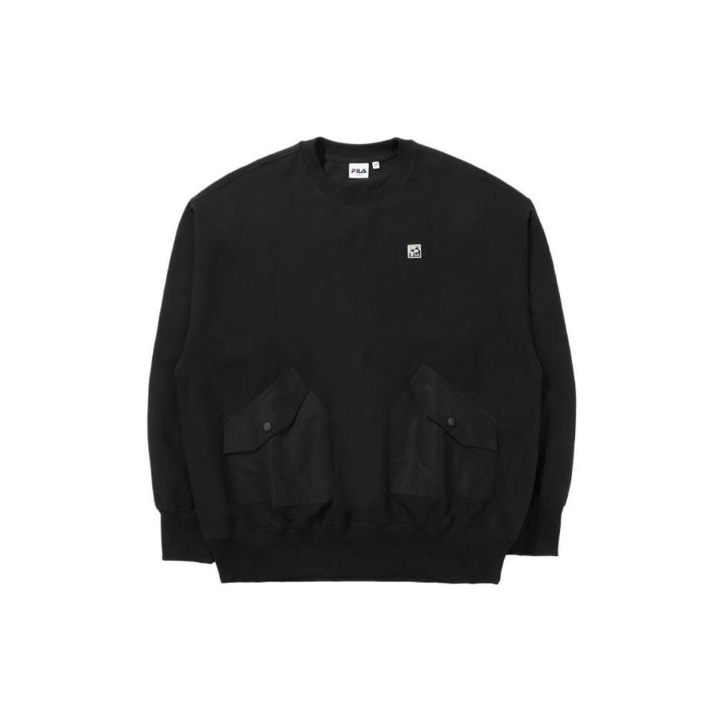 FILA Sweatshirts Men's Black Crew Neck Moderate Regular FS2POE1E01X-BLK