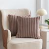 2Pcs Luxury Nordic Plush Cushion Cover Comfortable Textured Striped Throw Pillow Cover Soft Plush Pillowcase Living Room Decor