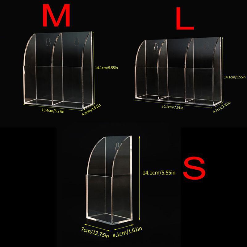 Acrylic Remote Control Holder Wall Mounted Control Storage Box Air Conditioning Remote Organizer