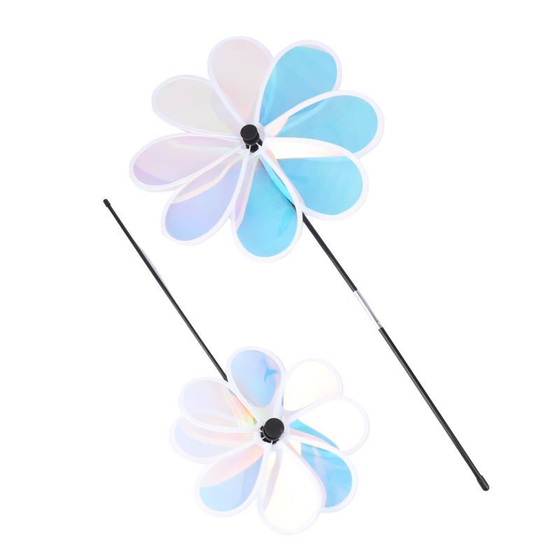 1Pc Sunflower Windmill Pinwheel Colourful Sequins Foldable Windmill Carry Camping Picnic Home Garden Decoration