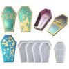 Halloween Coffin Storage Box Mold with Lids Epoxy Crystal Resin Silicone Mold for DIY Home Decoration Jewelry Storage