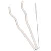 2pcs Wavy Stainless Steel Straight Straw Set Fruit Juice Milkshake Cocktail Bubble Tea Drinking Straw Kitchen Bar Accessories