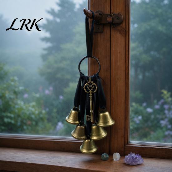 Poignée de porte légère Carillon Clochettes de sorcière pour protection de bouton, Suspendu fait main Accroche métallique au son doux, Cloche décorative vintage Boho Maison
