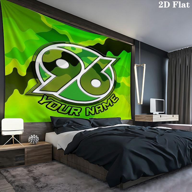 Hannover 96 Custom Name Wall Tapestry Aesthetic Wall Hanging Printed Fabric Blanket Decorative Tapestries for Bedroom Living Room Home Decor