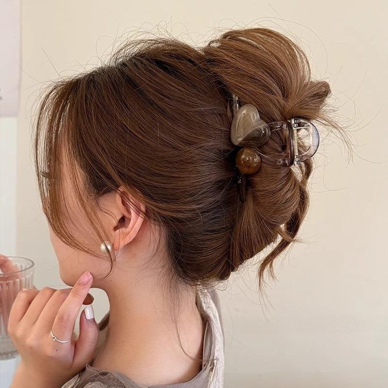 Temperament Jelly Color Shark Clip Niedlicher Clip Kopfschmuck Haarschmuck Damen All-Match Love Haarclip Hinterkopf Curlingclip