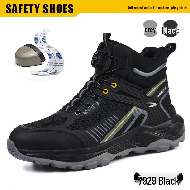 Men's High-Top Waterproof Safety Boots – Anti-Smash, Anti-Puncture, Comfortable for Extended Wear