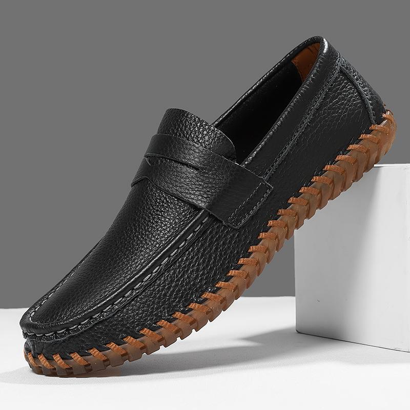 

Мужская обувь Повседневная Формальная Лоферы Мокасины Итальянская Дышащая Слипоны Мужская Обувь для лодки 39 чёрный