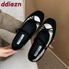Fashion Fashion Round Toe Ladies Flats With Shoes Mixed Colors Female Shallow Footwear Buckle Women Mary Janes Shoes New