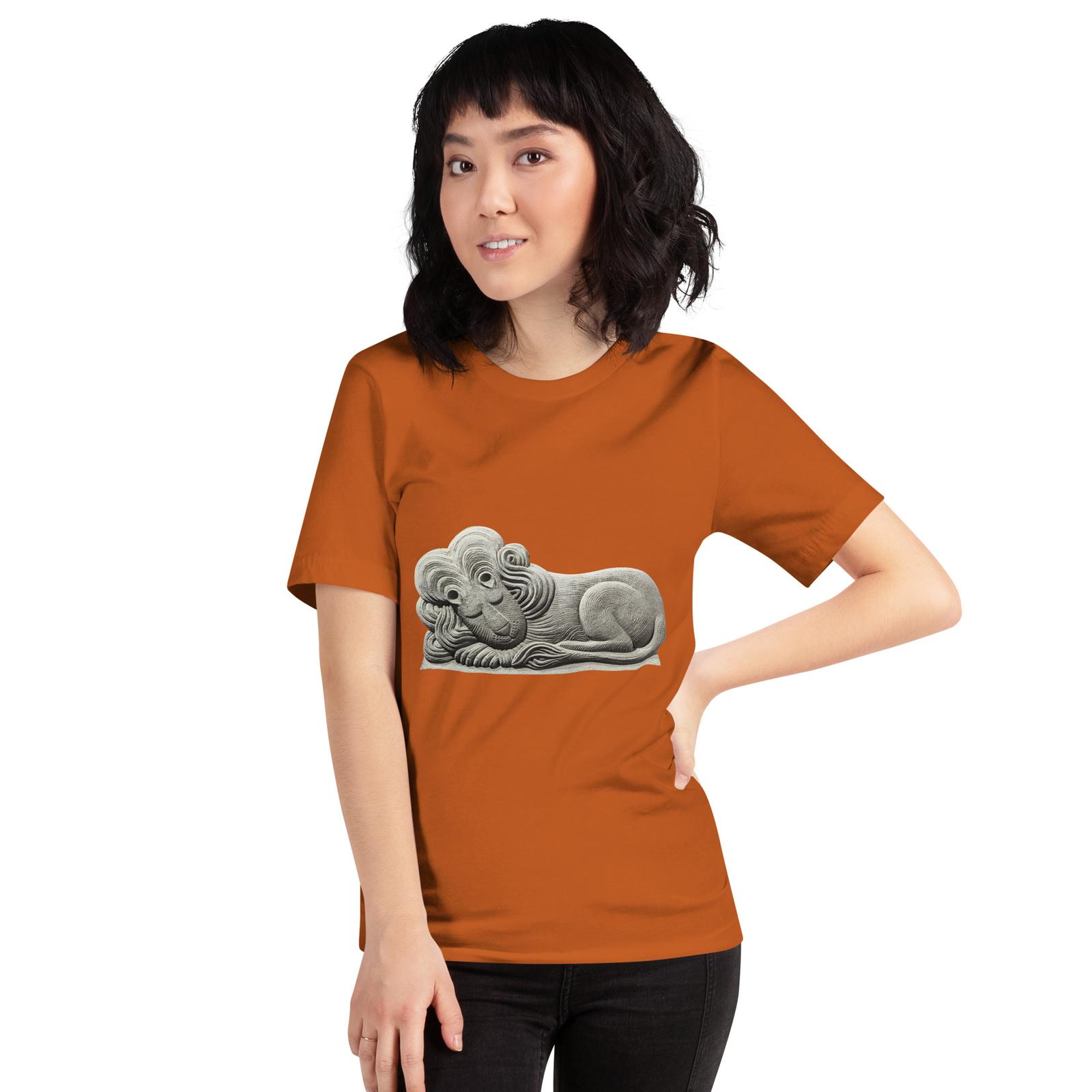 Unisex T-shirt Lion sculpture M