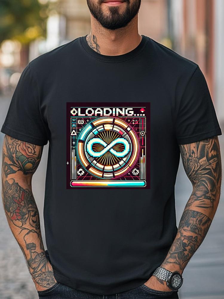 Futuristic Loading... Infinity Loop T-Shirt Men Women Unisex T-Shirt Unisex T-Shirt S