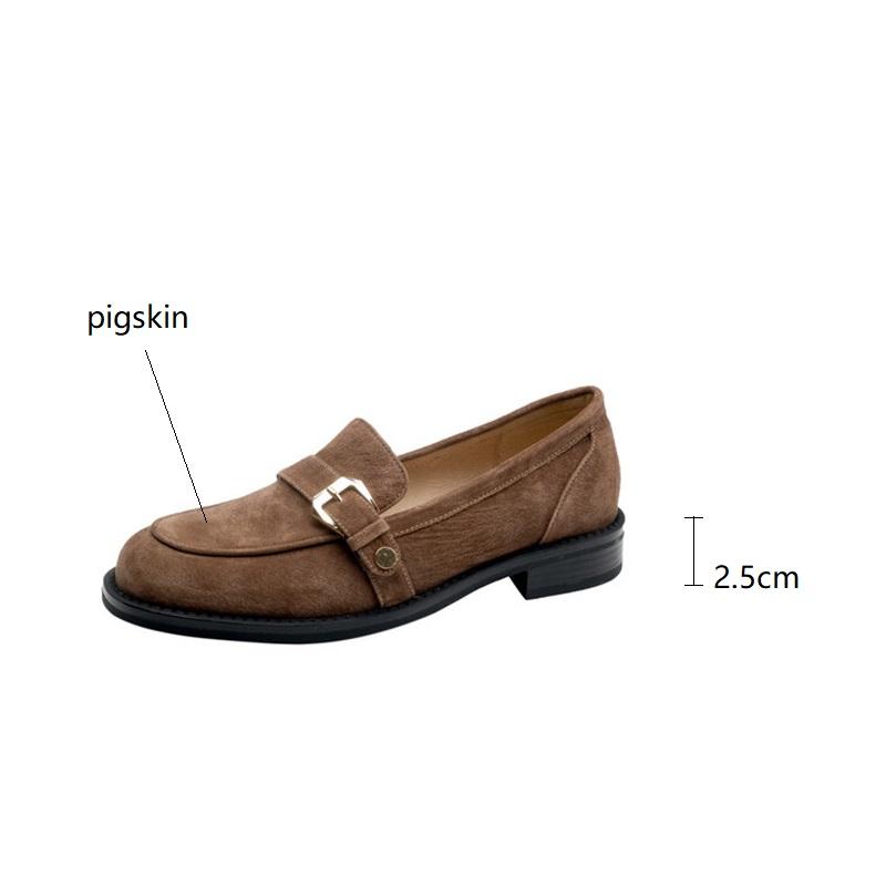 Fashion 2024 Spring Women Shoes Round Toe Chunky Heel Women Pumps Shoes for Women Deep Mouth Loafers Low Heels Ladies Shoes Zaptos Mujer