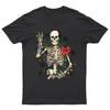 Skeletal Christmas Peace Sign T-Shirt Unisex Gift Retro Funny Womens Vintage