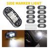 10pcs LED Car Truck Trailer RV Oval 2.5" Side Clearance Marker Lights Clear EOA