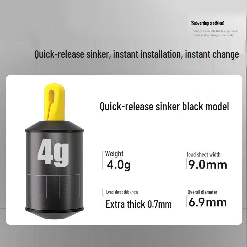 Szybko wypinany ołów wędkarski: Odpinany, Gwintowany, Płynnie Przesuwany, 1,5-6g, Pogrubiona Konstrukcja Przeciwwybuchowa