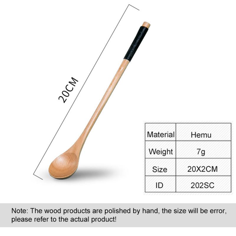 Long Handle Wooden Spoons For Cooking Honey Server Tea Coffee Stirring Spoons Honey Tea Scoops Coffee Accessories