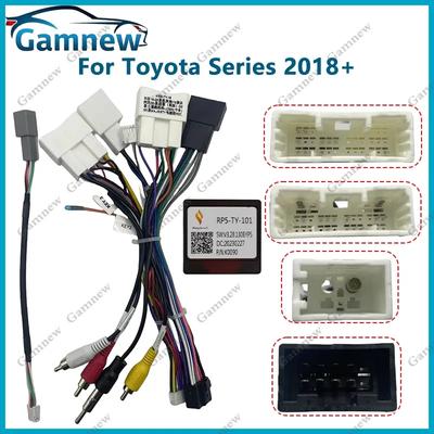 Car 16pin Wiring Harness Adapter Canbus Box Decoder Android Radio Power Cable For Toyota Camry Hilux