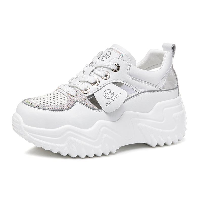 Thick-soled hollow sandals summer new small casual breathable dad sandals